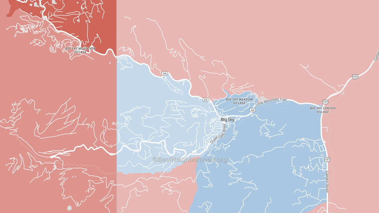 59716, MT block-group political-lean map