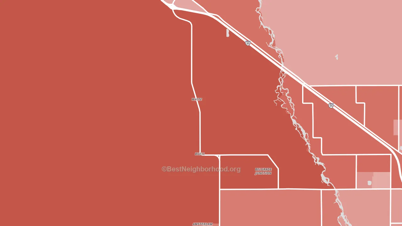 59741, MT block-group political-lean map