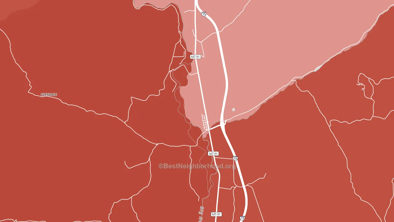59743, MT block-group political-lean map