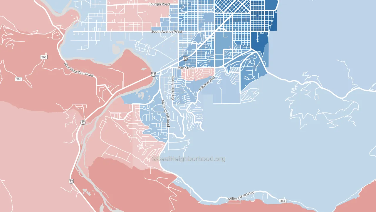 59803, MT block-group political-lean map