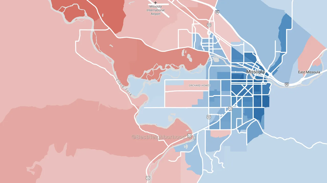 59804, MT block-group political-lean map