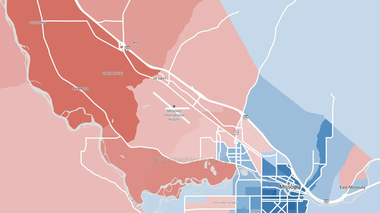 59808, MT block-group political-lean map