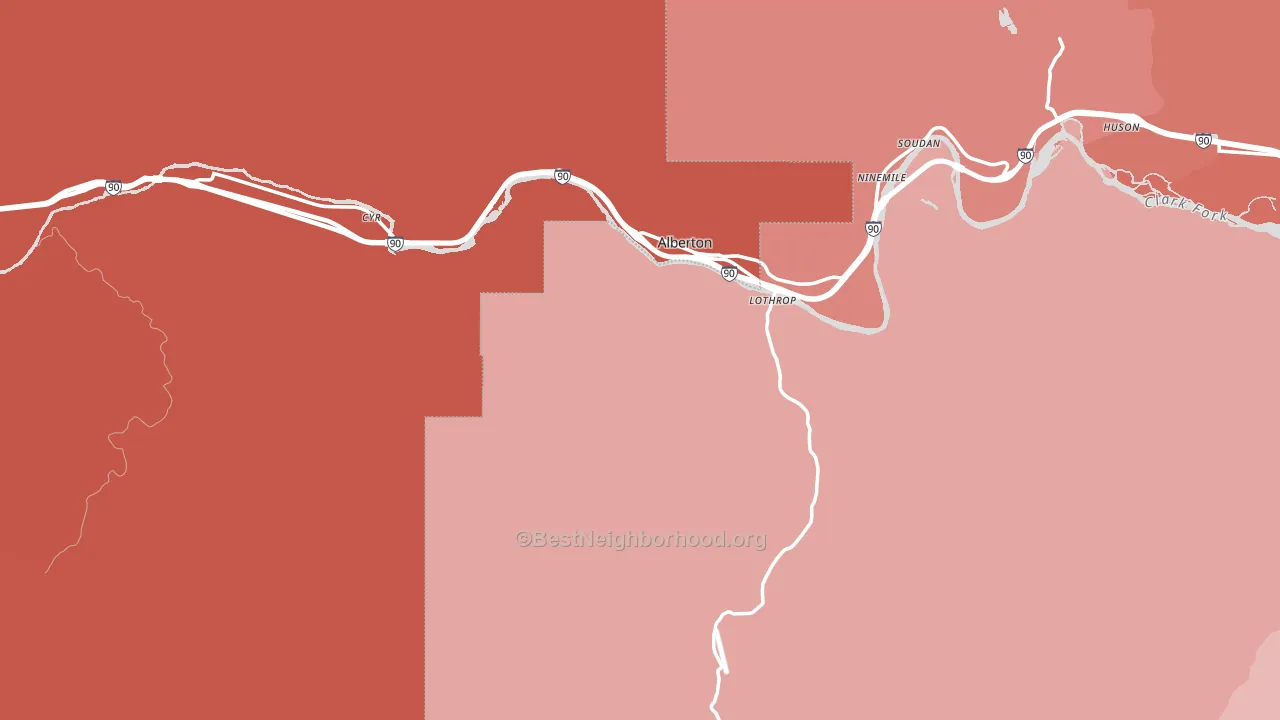 59820, MT block-group political-lean map