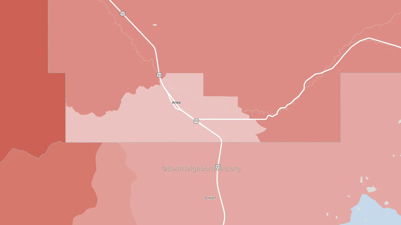 59821, MT block-group political-lean map