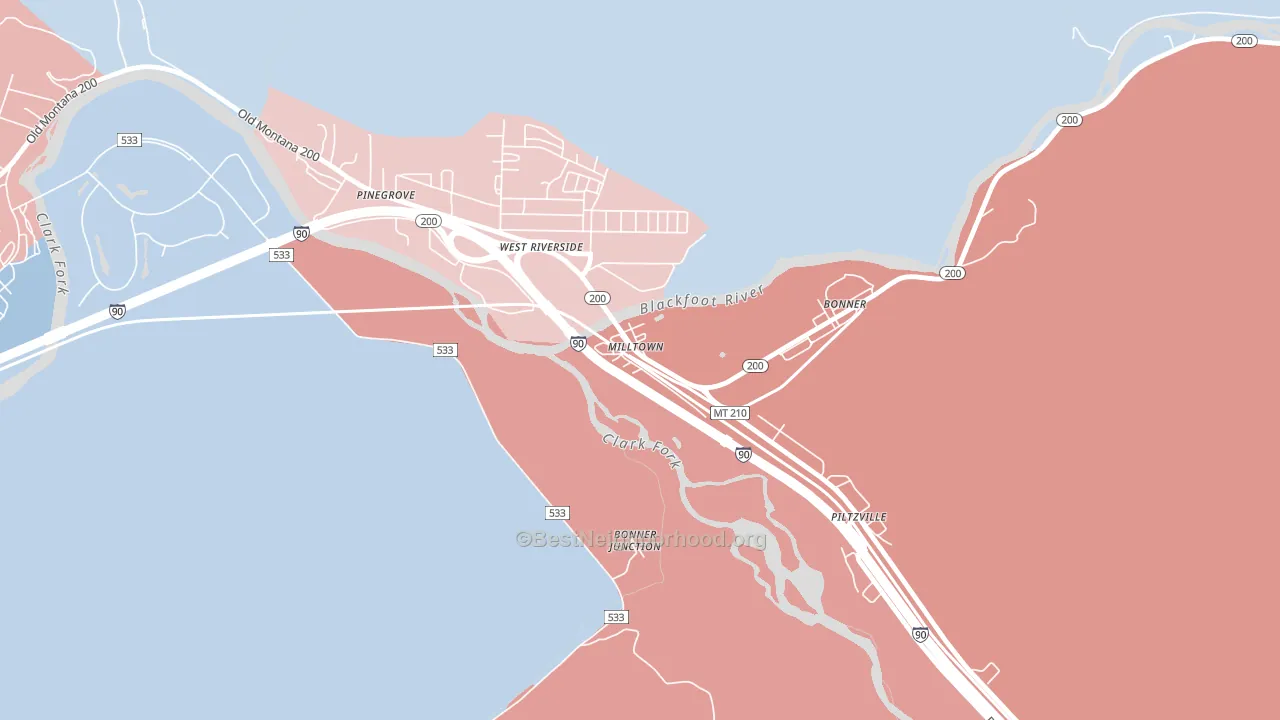 59851, MT block-group political-lean map