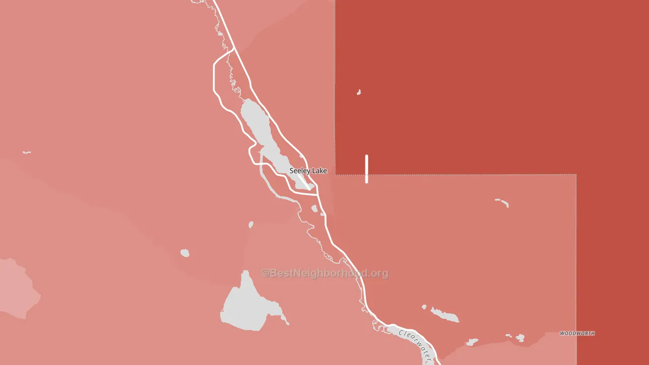 59868, MT block-group political-lean map