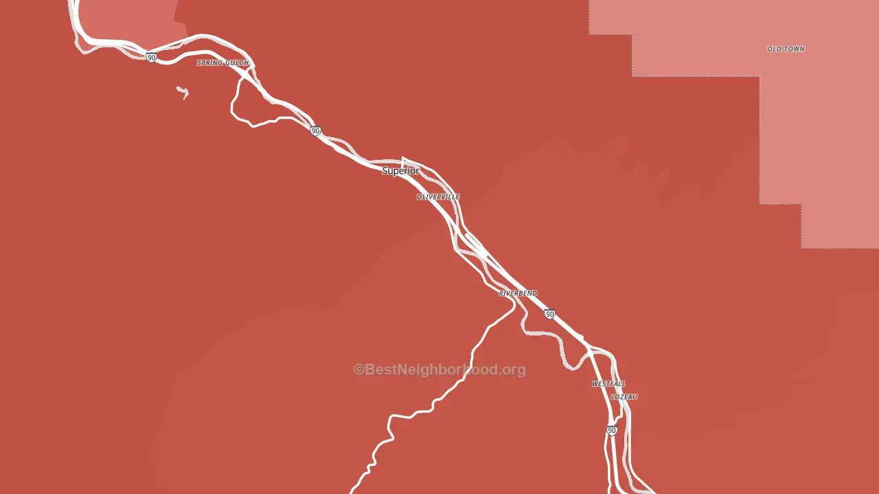 59872, MT block-group political-lean map