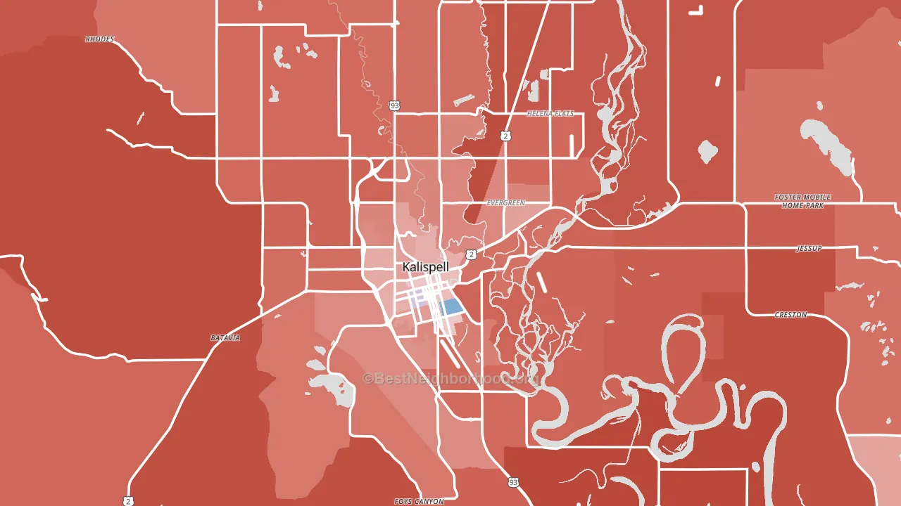 59901, MT block-group political-lean map