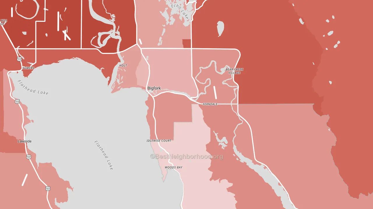 59911, MT block-group political-lean map