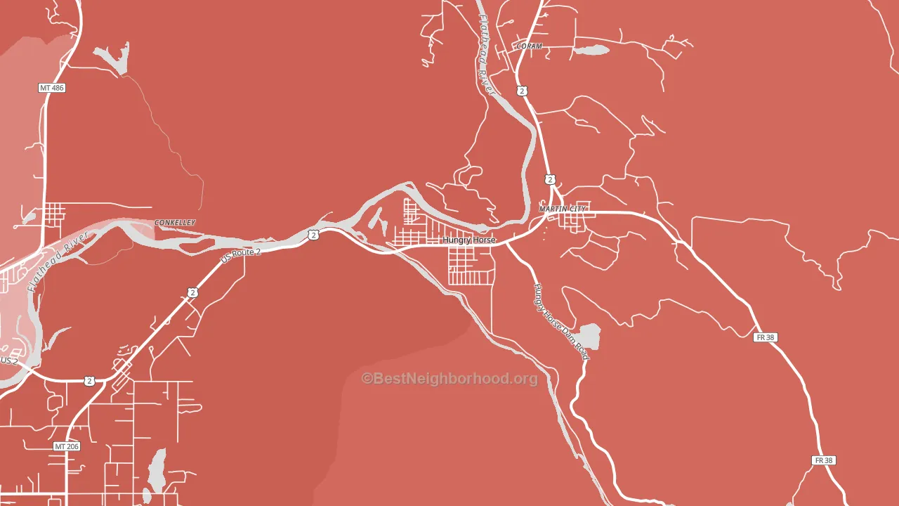 59919, MT block-group political-lean map