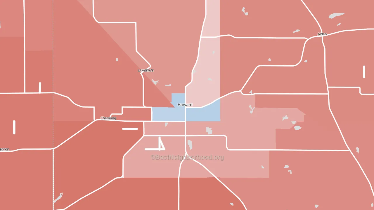 60033, IL block-group political-lean map