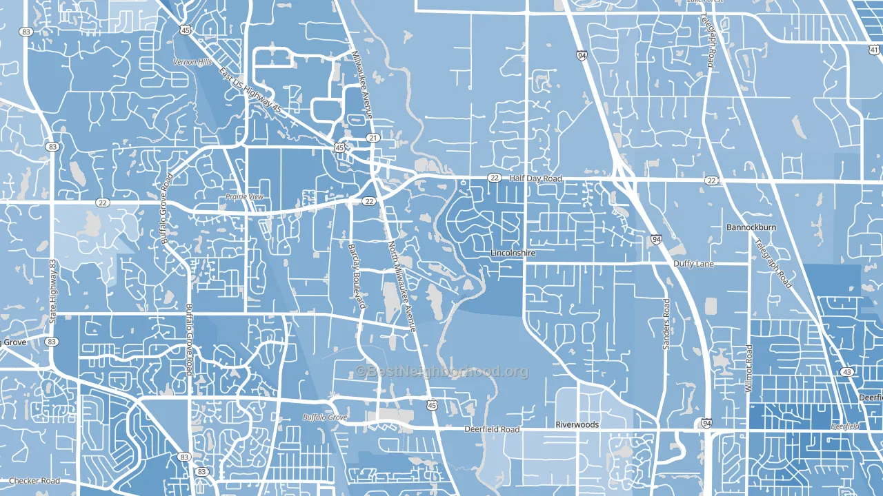 60069, IL block-group political-lean map