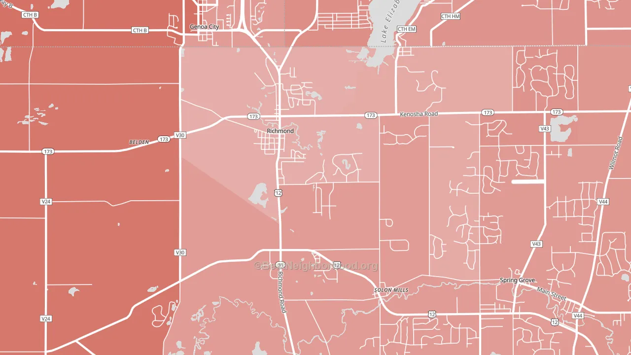 60071, IL block-group political-lean map