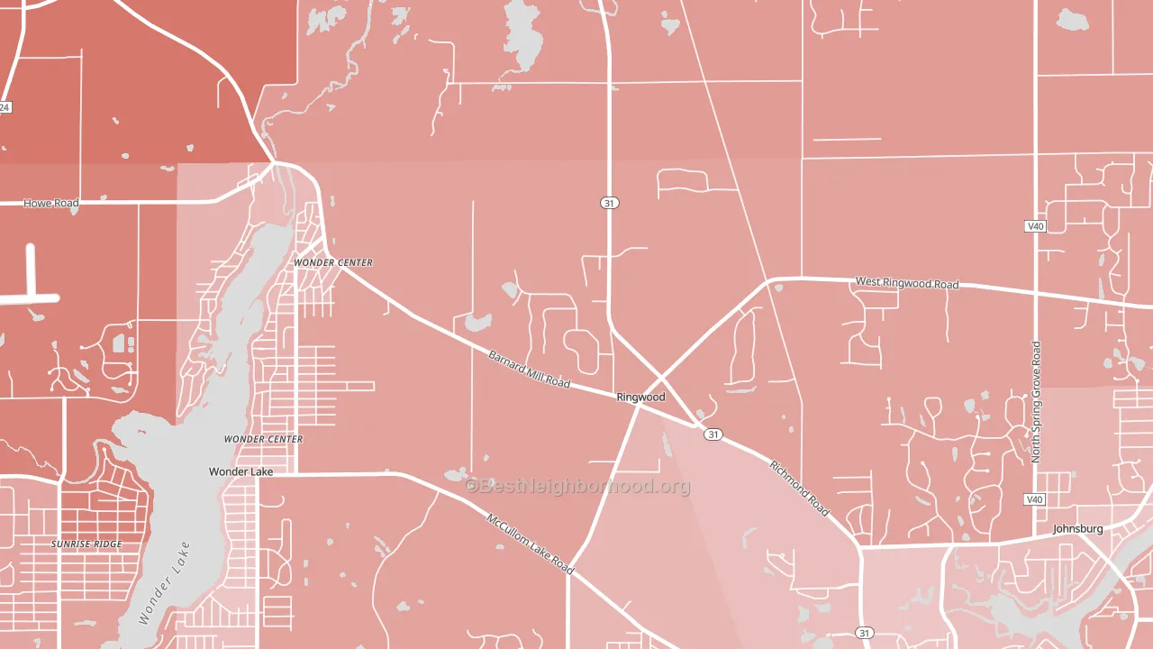 60072, IL block-group political-lean map