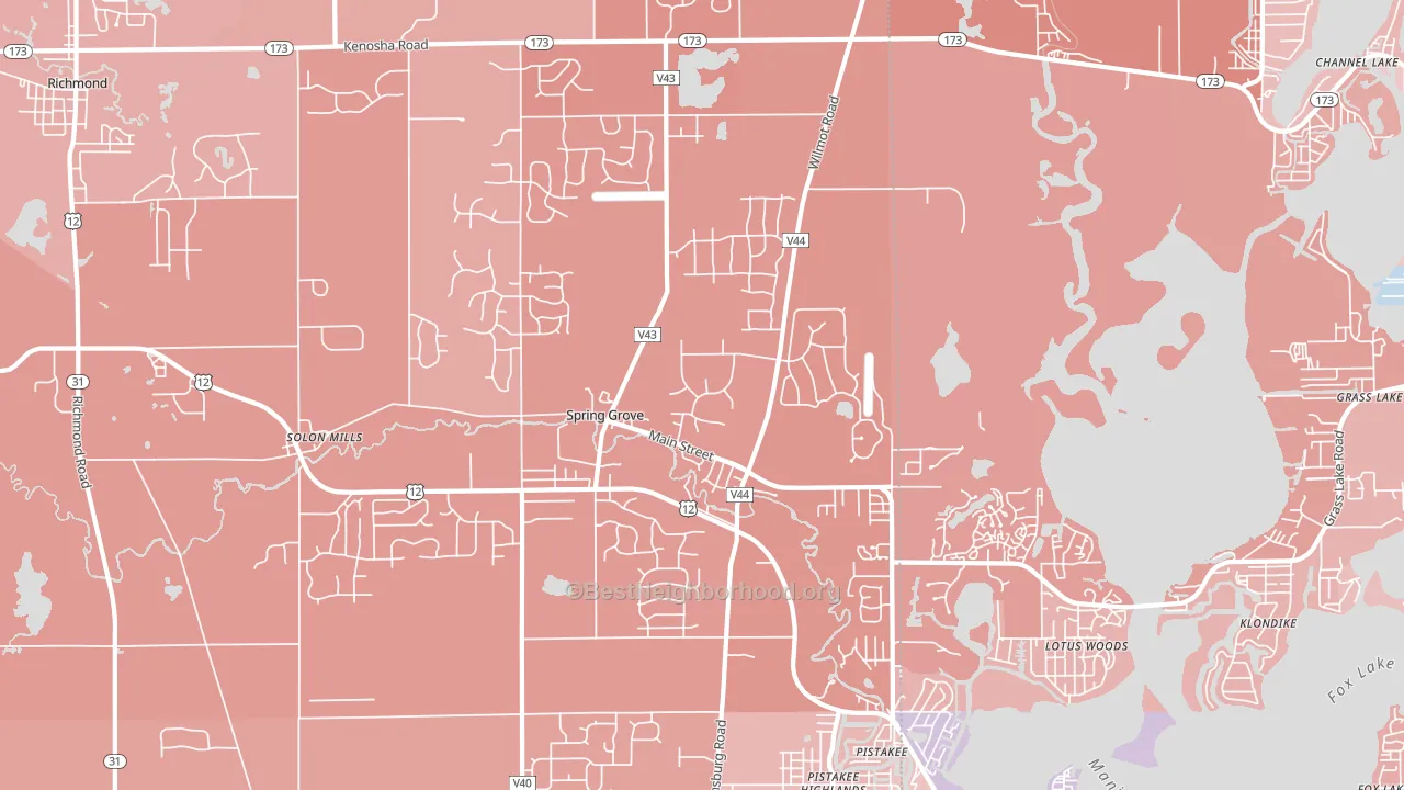 60081, IL block-group political-lean map