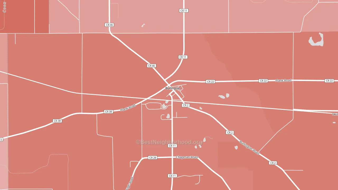 60109, IL block-group political-lean map