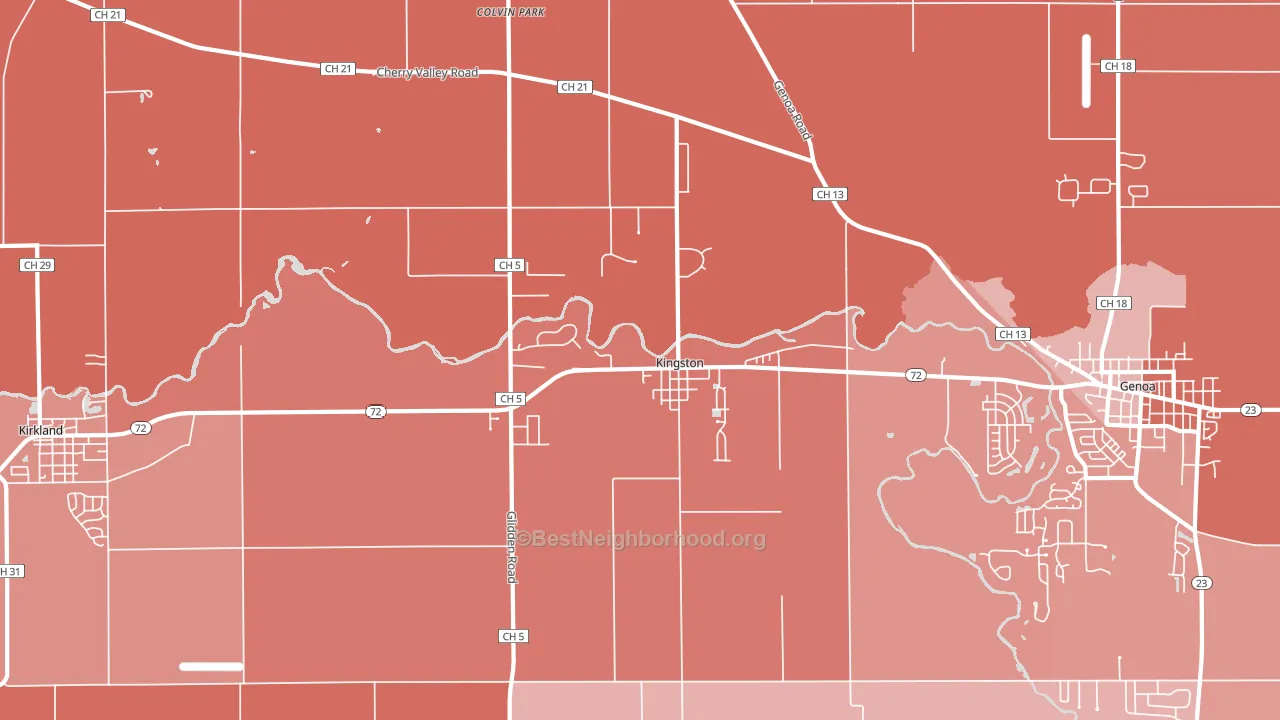 60145, IL block-group political-lean map