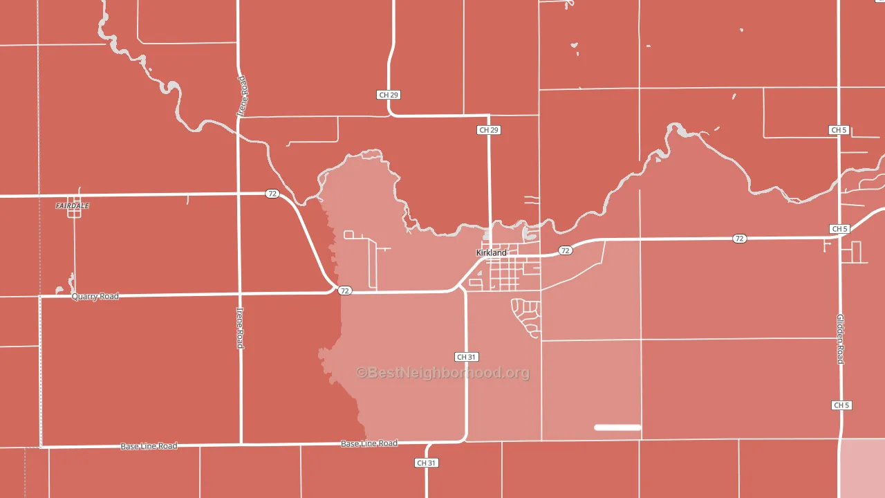 60146, IL block-group political-lean map