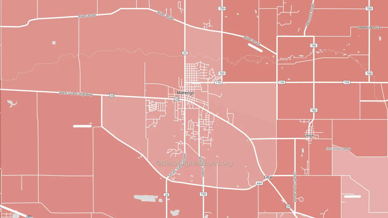 60152, IL block-group political-lean map