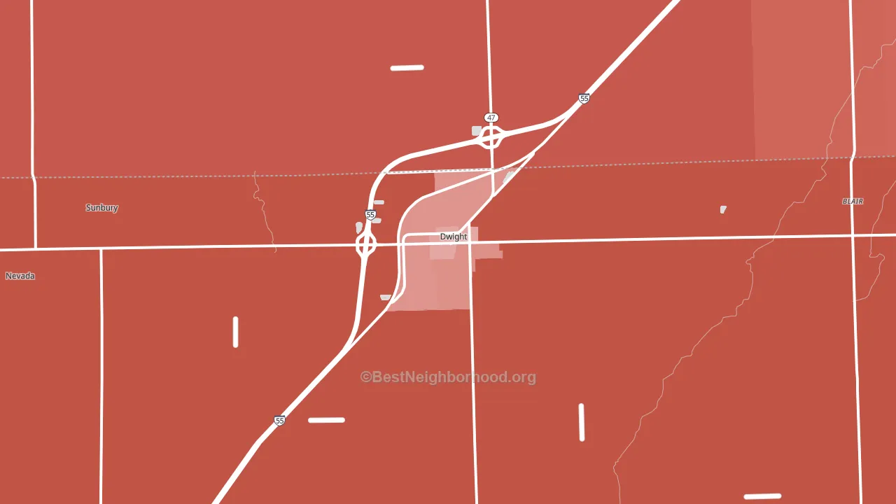 60420, IL block-group political-lean map