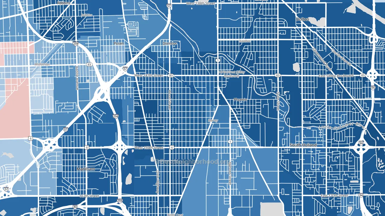 60426, IL block-group political-lean map