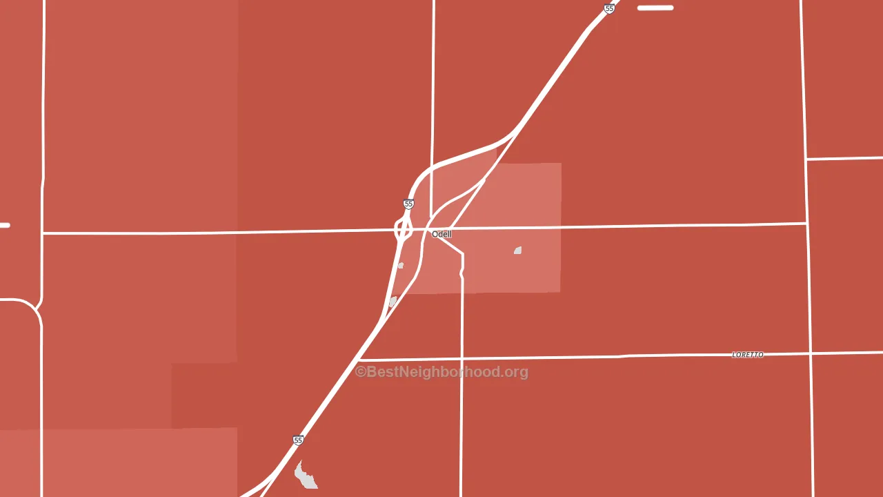 60460, IL block-group political-lean map