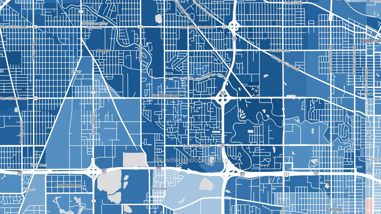 60473, IL block-group political-lean map