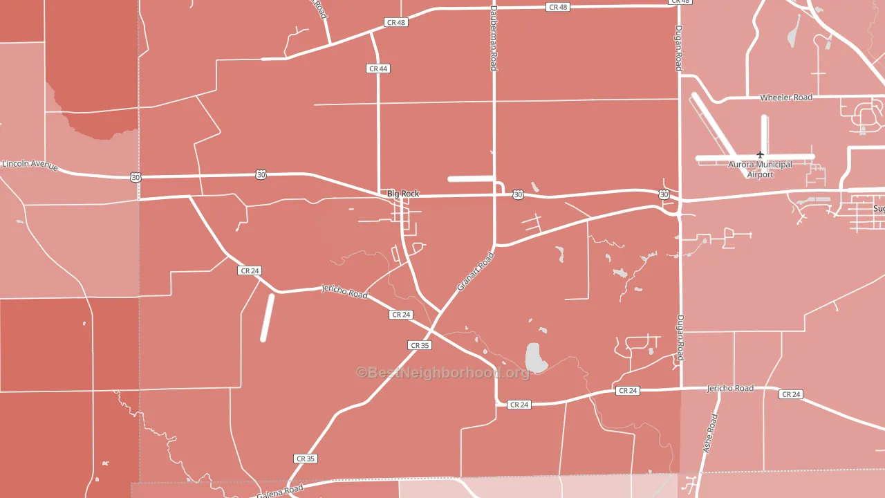 60511, IL block-group political-lean map