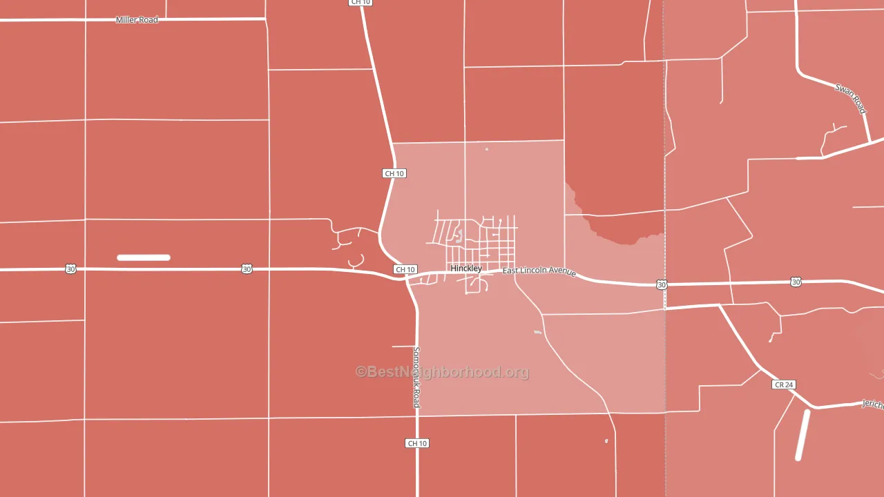60520, IL block-group political-lean map