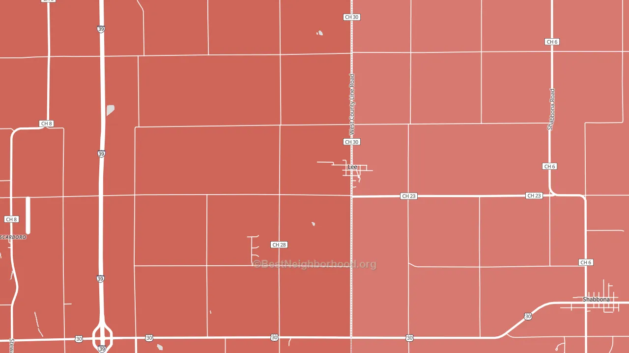 60530, IL block-group political-lean map