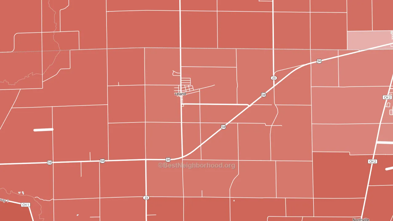 60531, IL block-group political-lean map