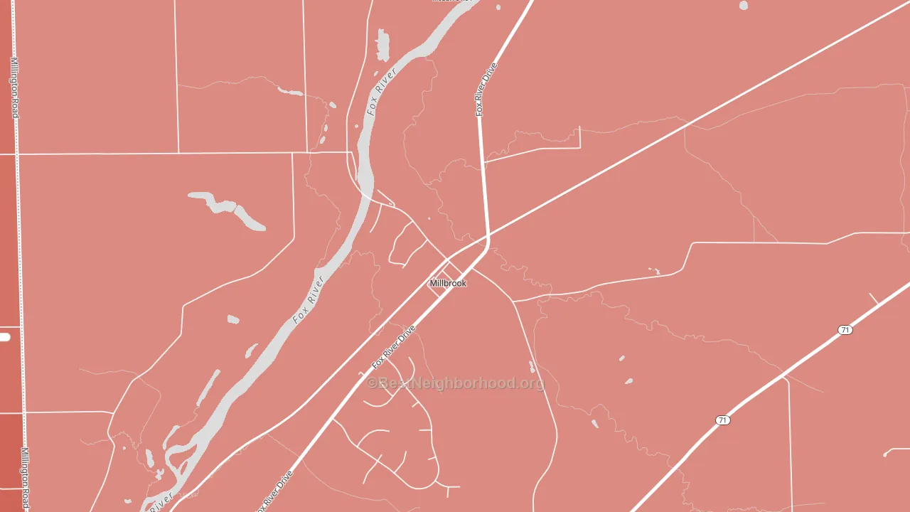 60536, IL block-group political-lean map