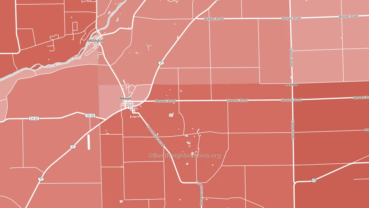 60541, IL block-group political-lean map