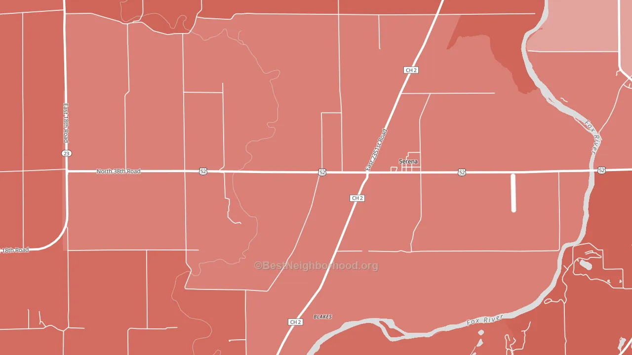 60549, IL block-group political-lean map