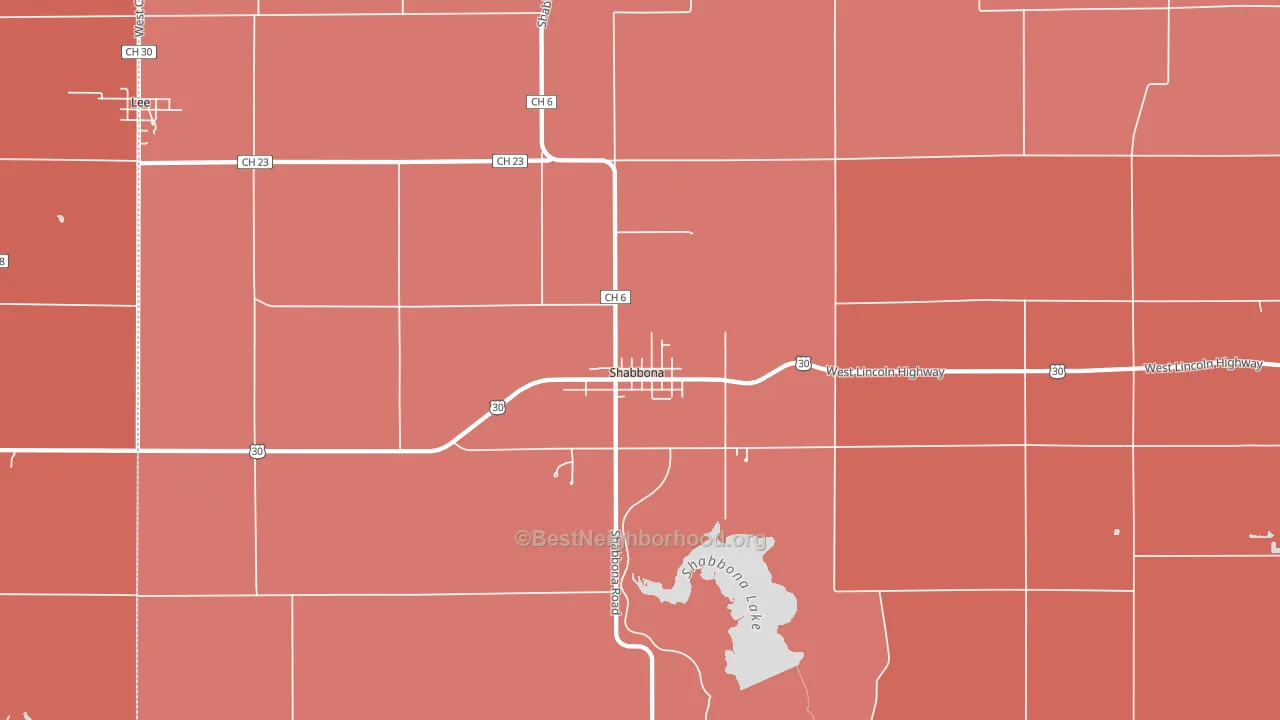 60550, IL block-group political-lean map
