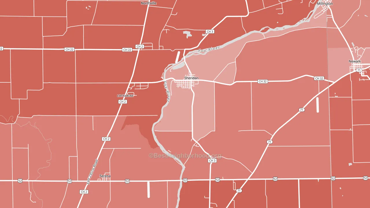 60551, IL block-group political-lean map