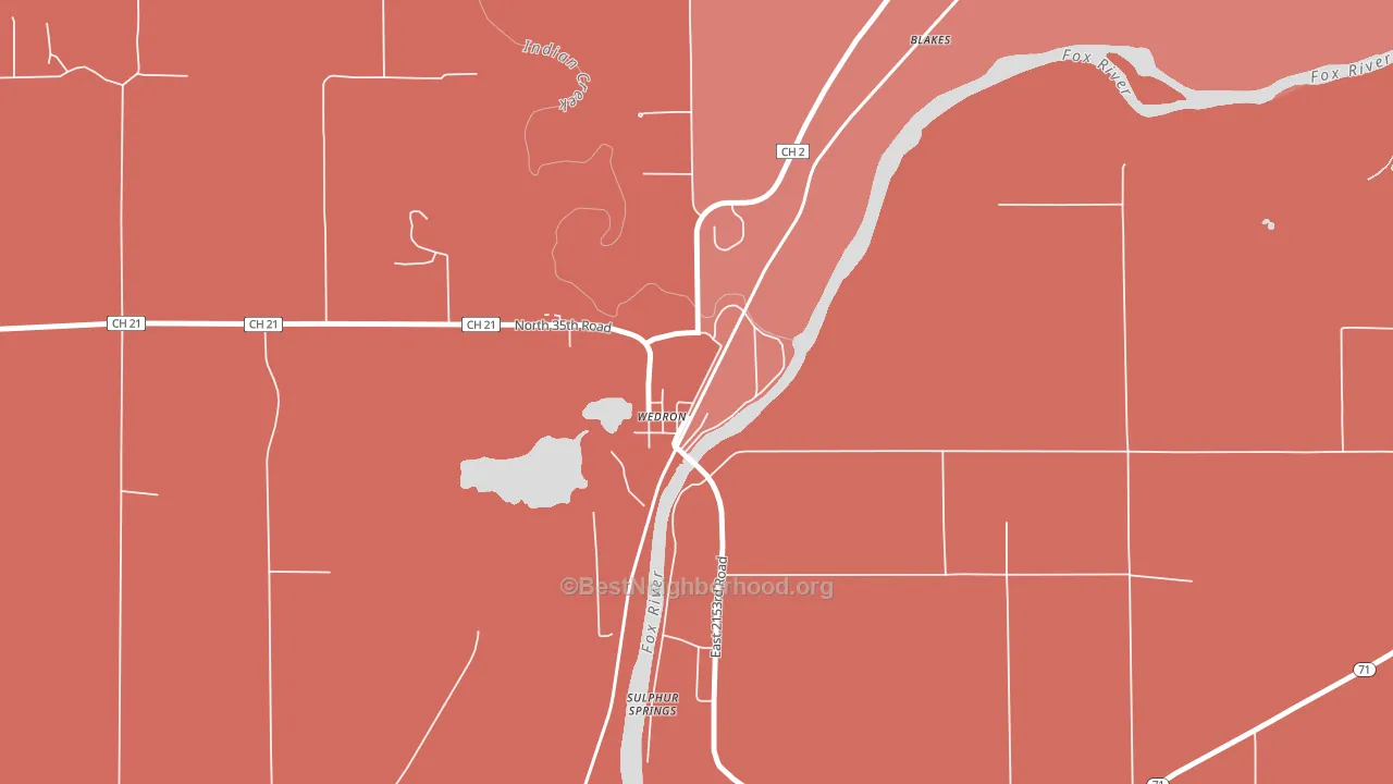 60557, IL block-group political-lean map