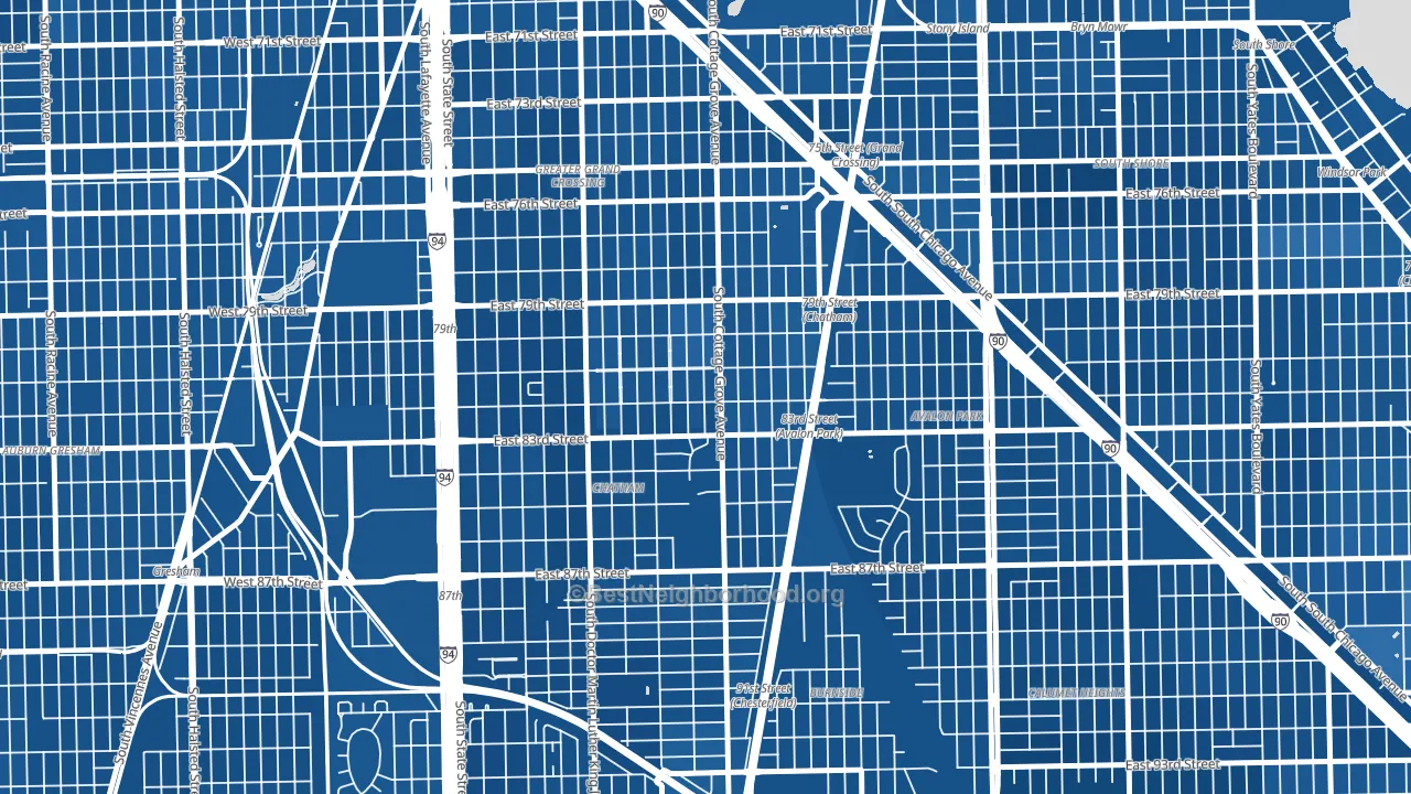 60619, IL block-group political-lean map
