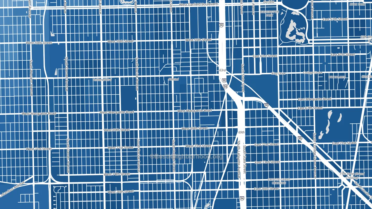 60621, IL block-group political-lean map