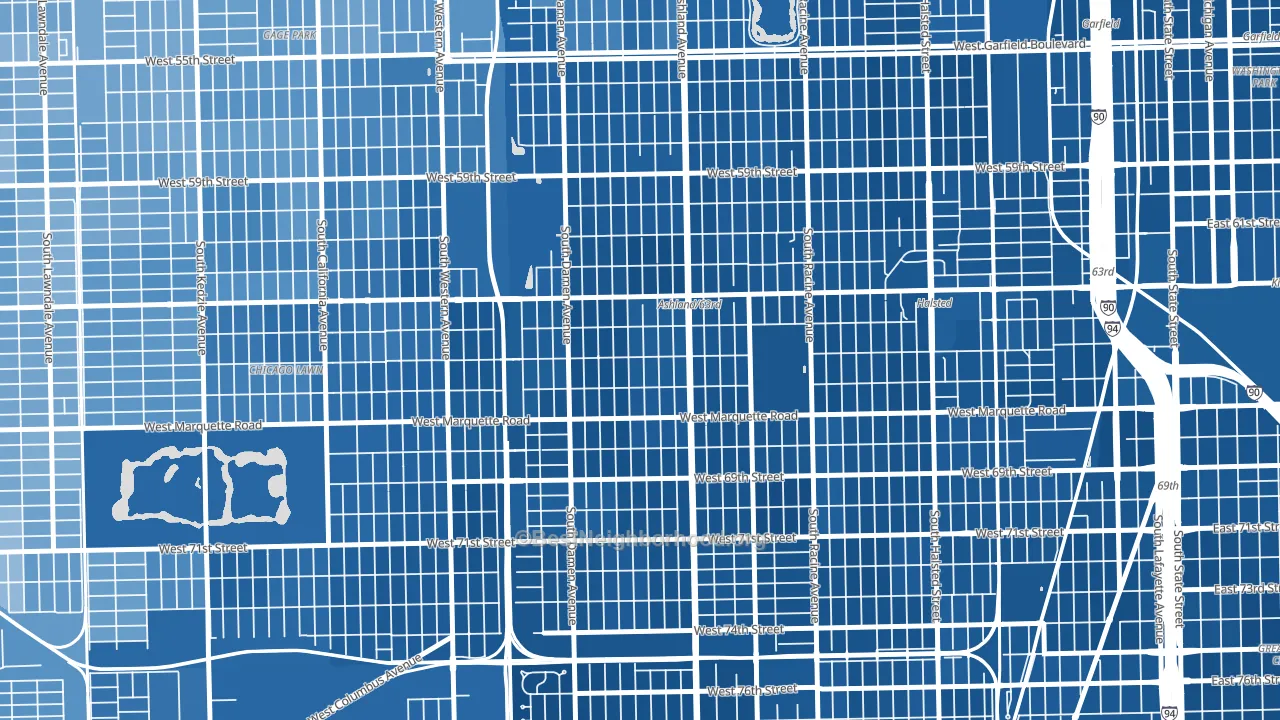 60636, IL block-group political-lean map