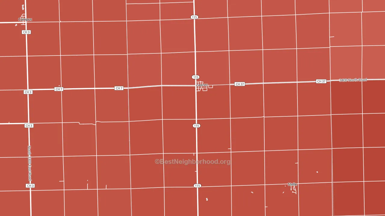 60919, IL block-group political-lean map