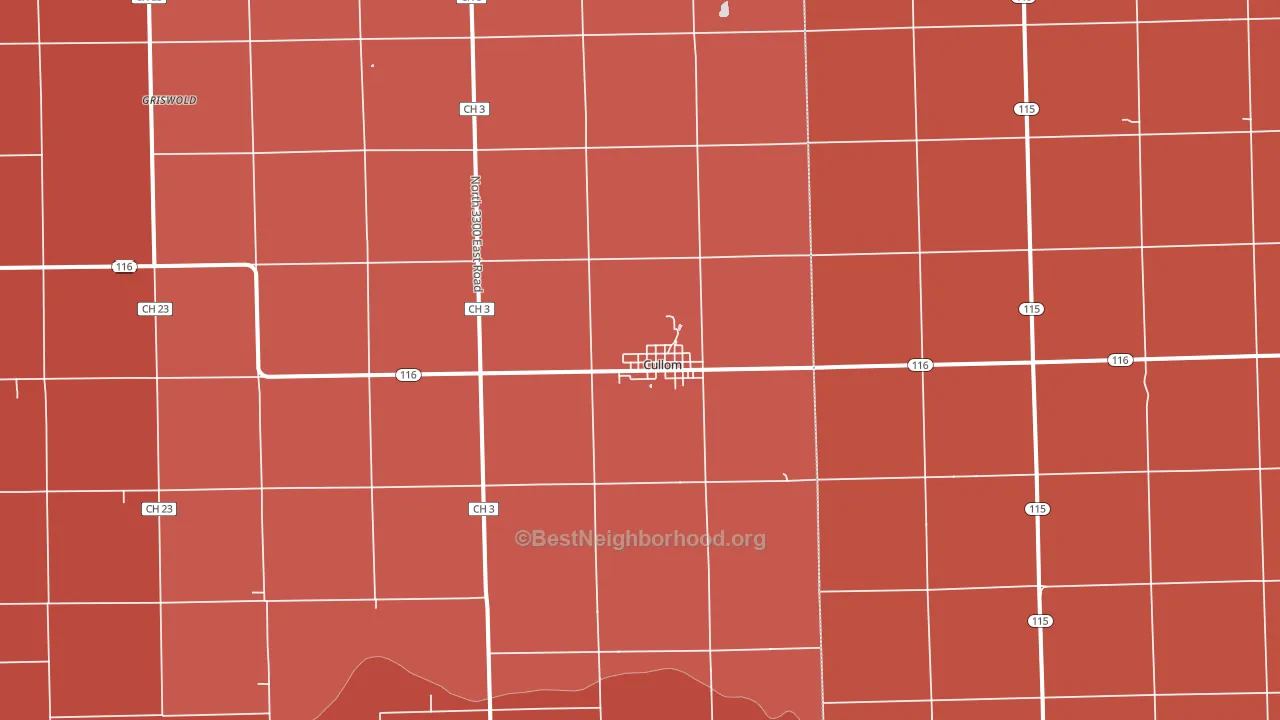 60929, IL block-group political-lean map