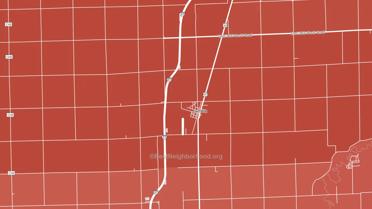 60930, IL block-group political-lean map