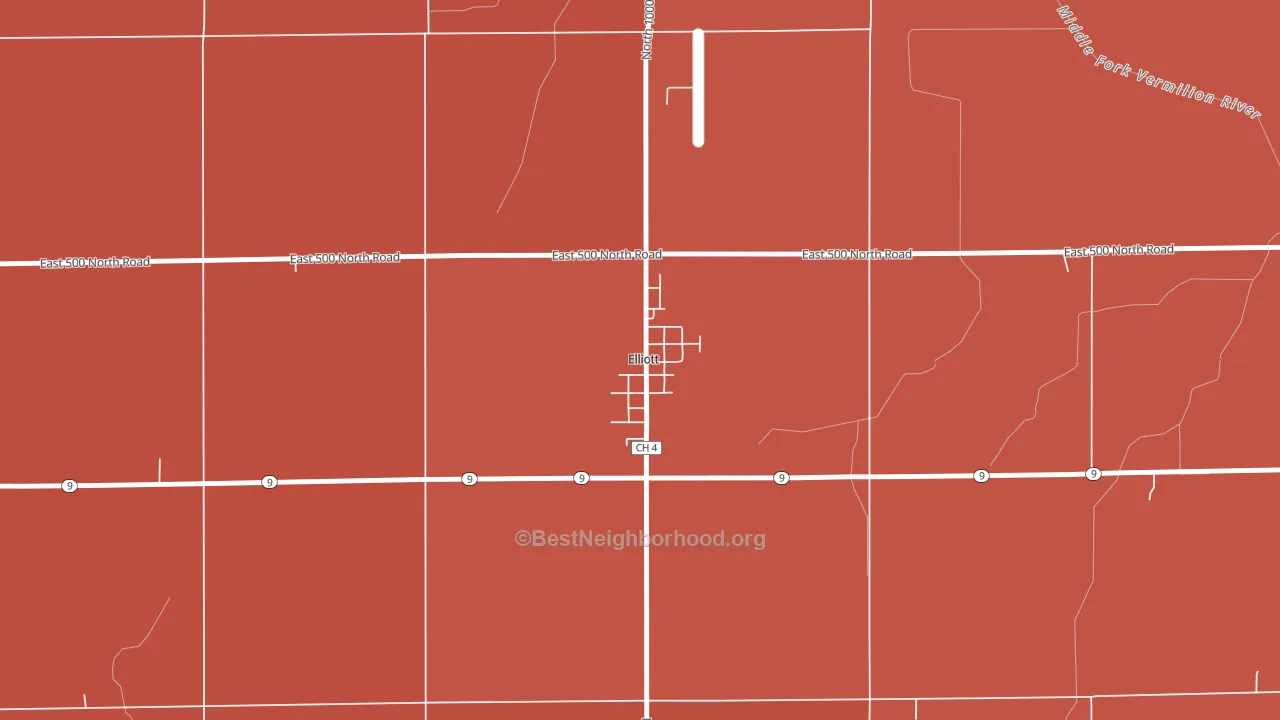 60933, IL block-group political-lean map