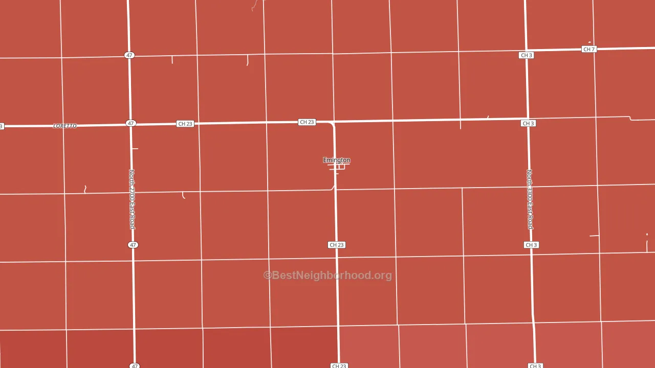 60934, IL block-group political-lean map