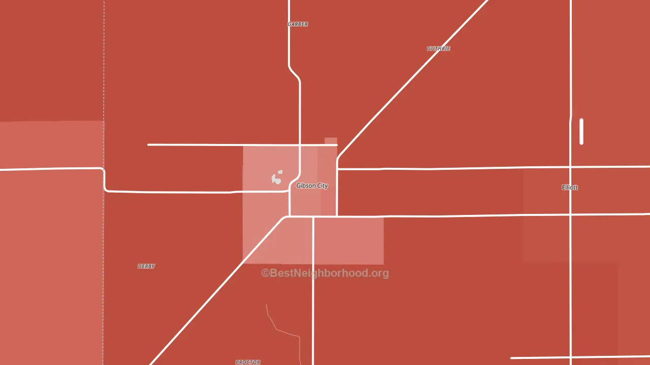 60936, IL block-group political-lean map