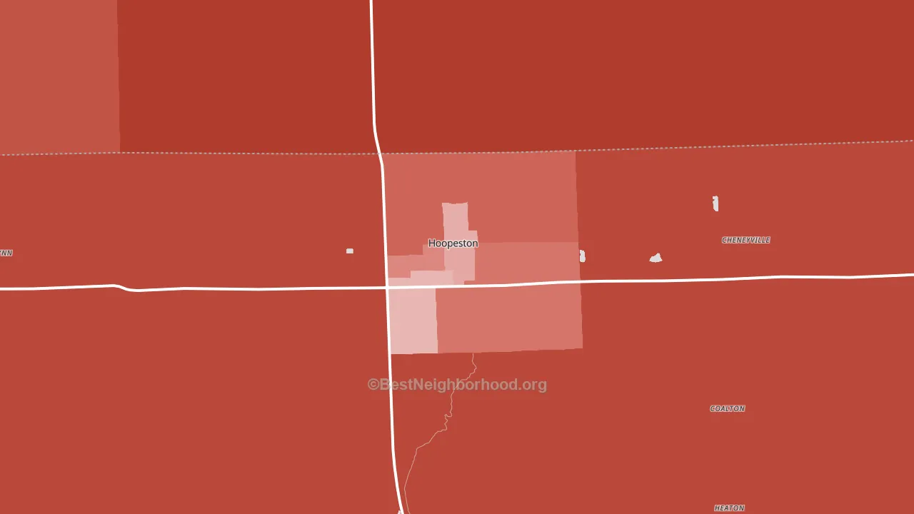 60942, IL block-group political-lean map
