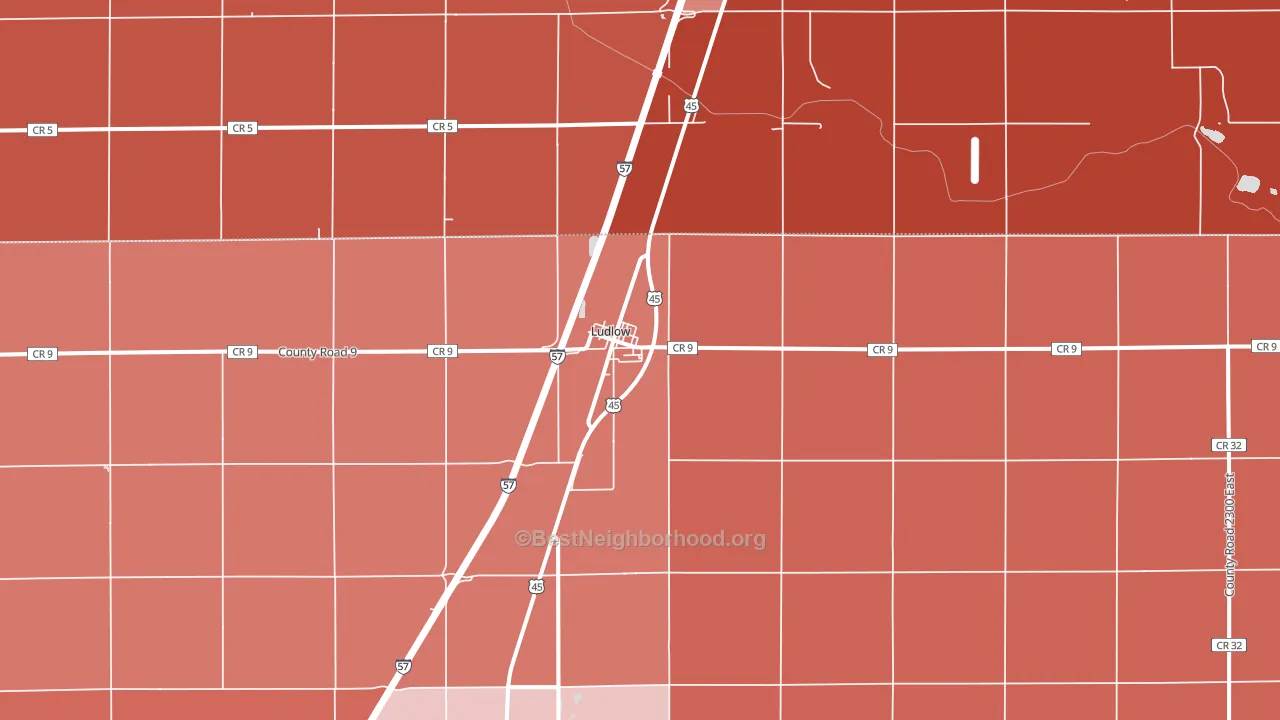 60949, IL block-group political-lean map