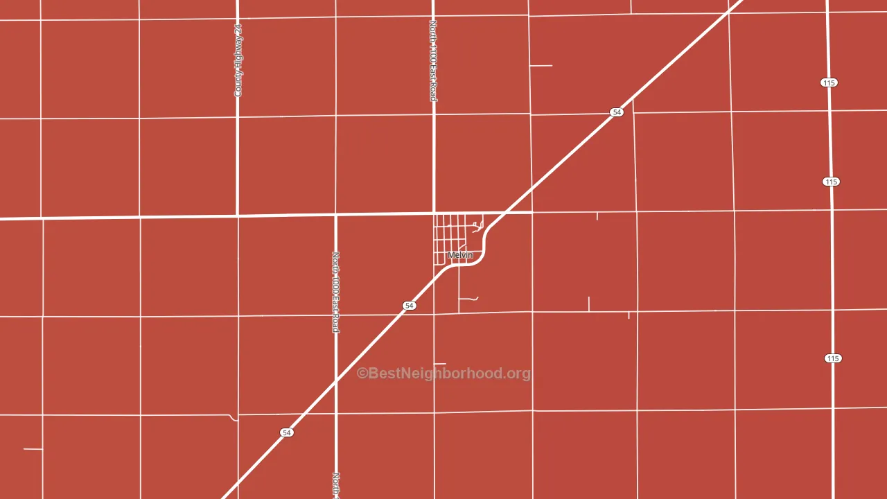 60952, IL block-group political-lean map