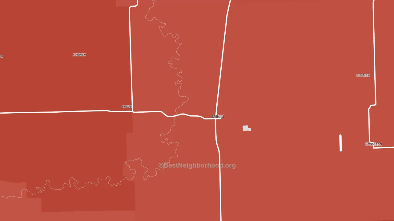 60953, IL block-group political-lean map